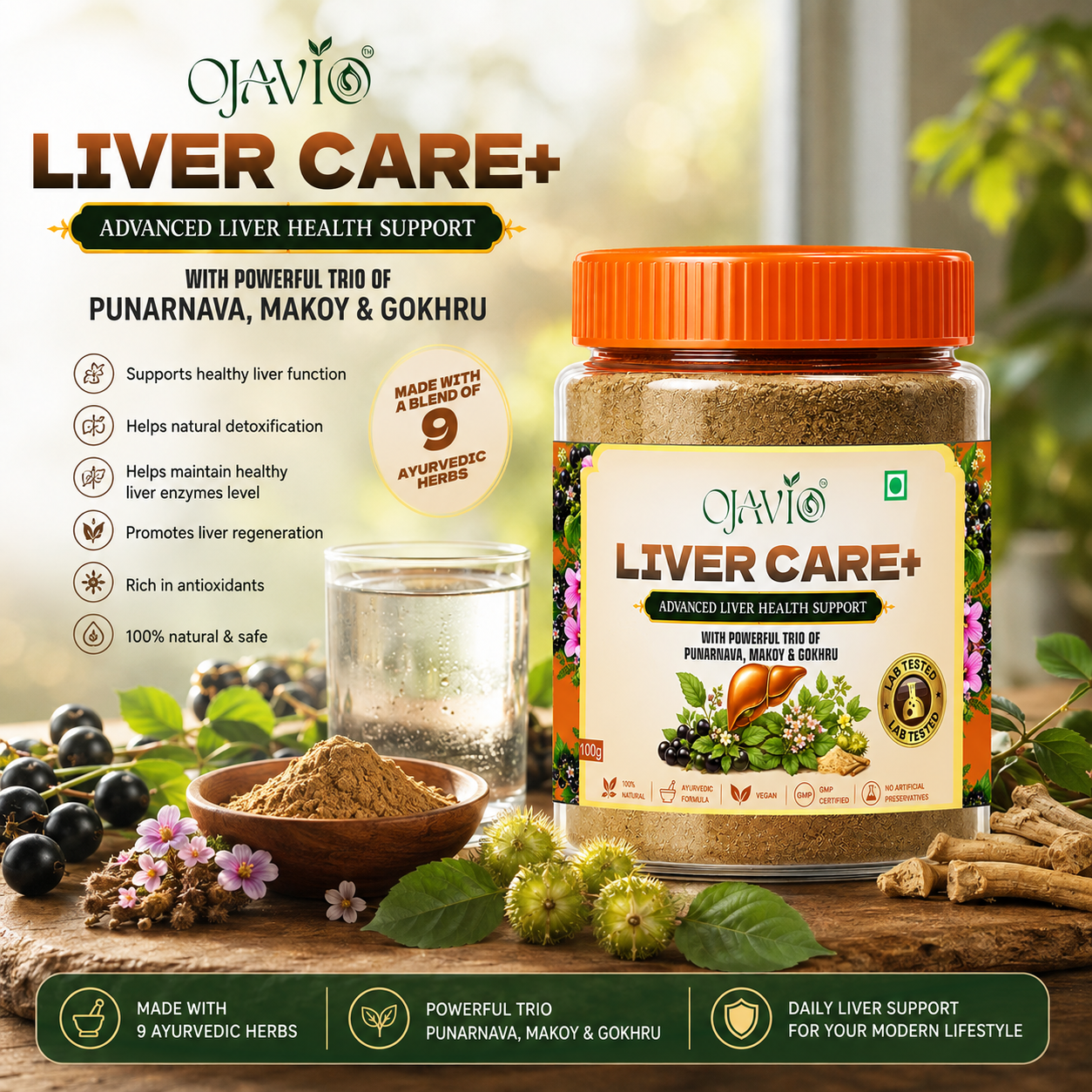 Ojavio Liver Care+ natural Ayurvedic liver wellness support