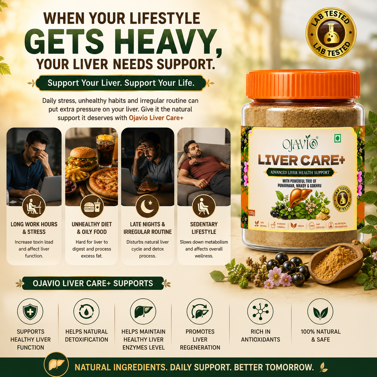 Ojavio Liver Care+ herbal liver support for everyday wellness
