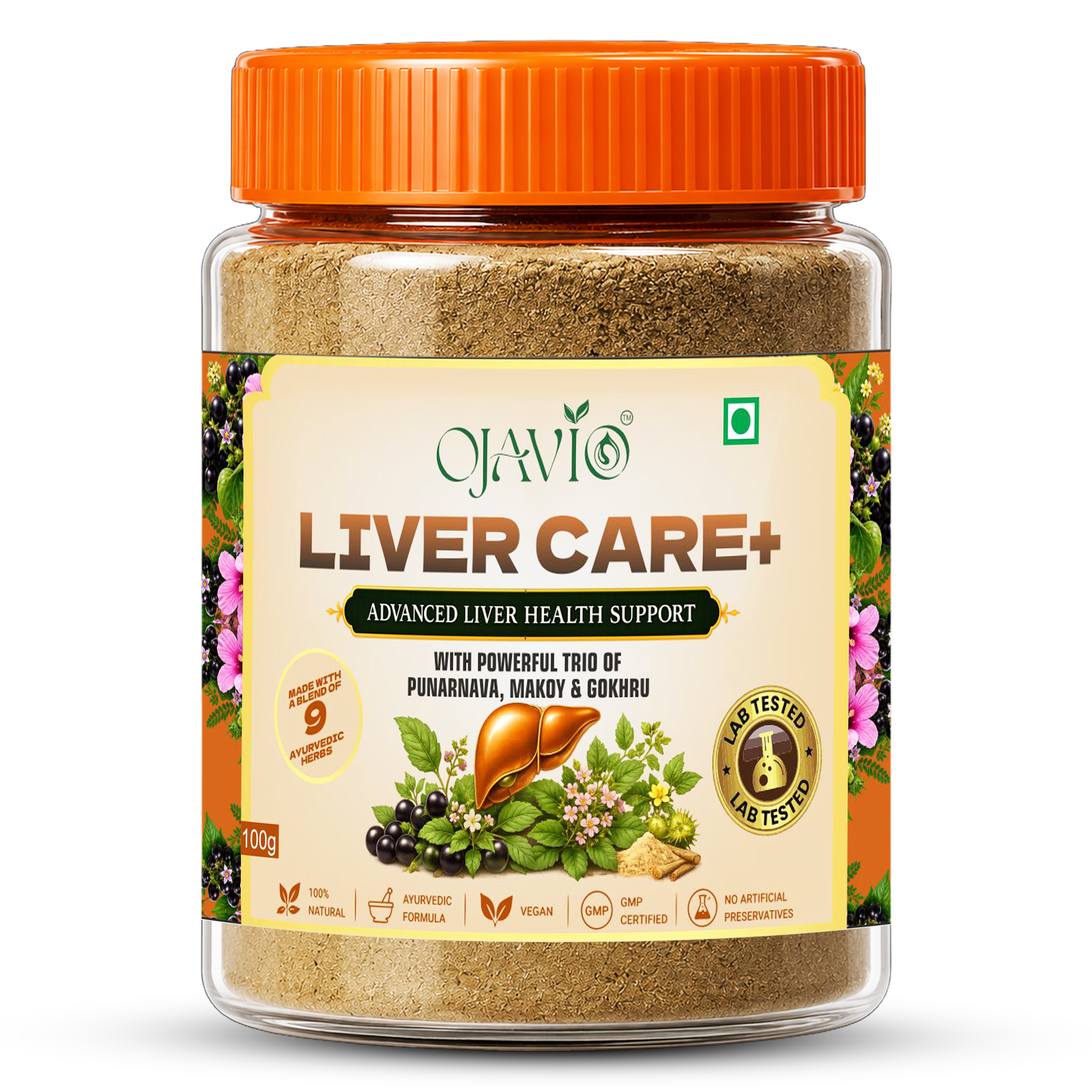 Ojavio Liver Care+ 9-herb Ayurvedic liver support supplement