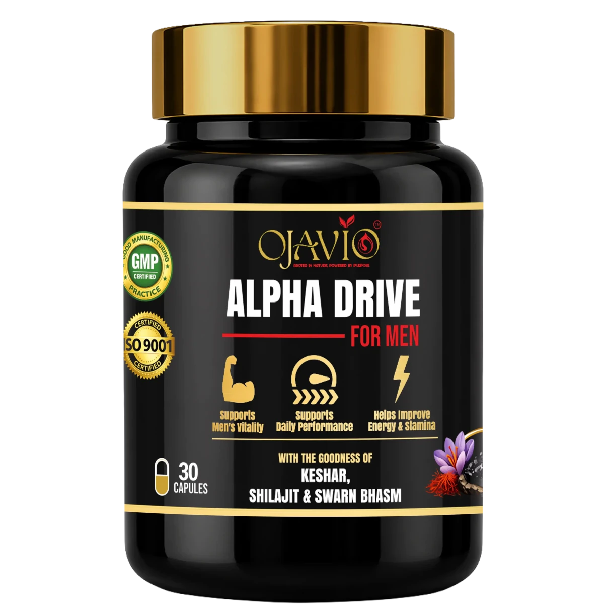 Alpha Drive Supplement for Men | Natural Testosterone Booster | Ojavio - OJAVIO ENTERPRISES